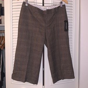 Brown Plaid crop Pants